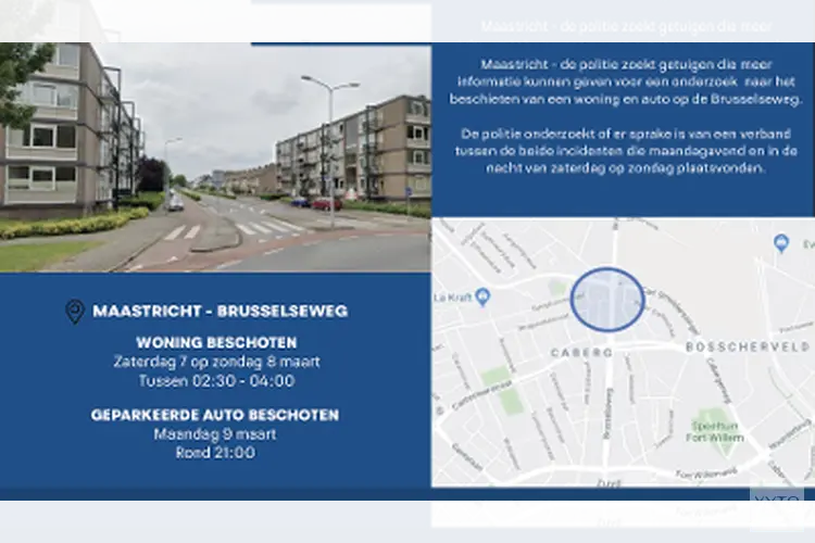 Getuigen gezocht van beschieten woning en auto
